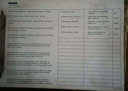Saab spare parts catalog