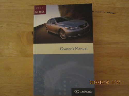 2007 lexus gs 450h factory original owners owner’s manual
