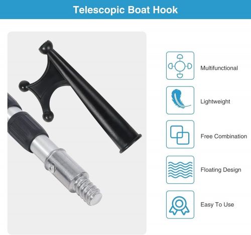 Boat Hook Telescoping Extension Pole Floating Unbreakable Extending 4 To 8 Feet, US $31.67, image 4