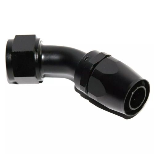 Black 16an 90degree full flow swivel fitting hose end adapter aluminum universal