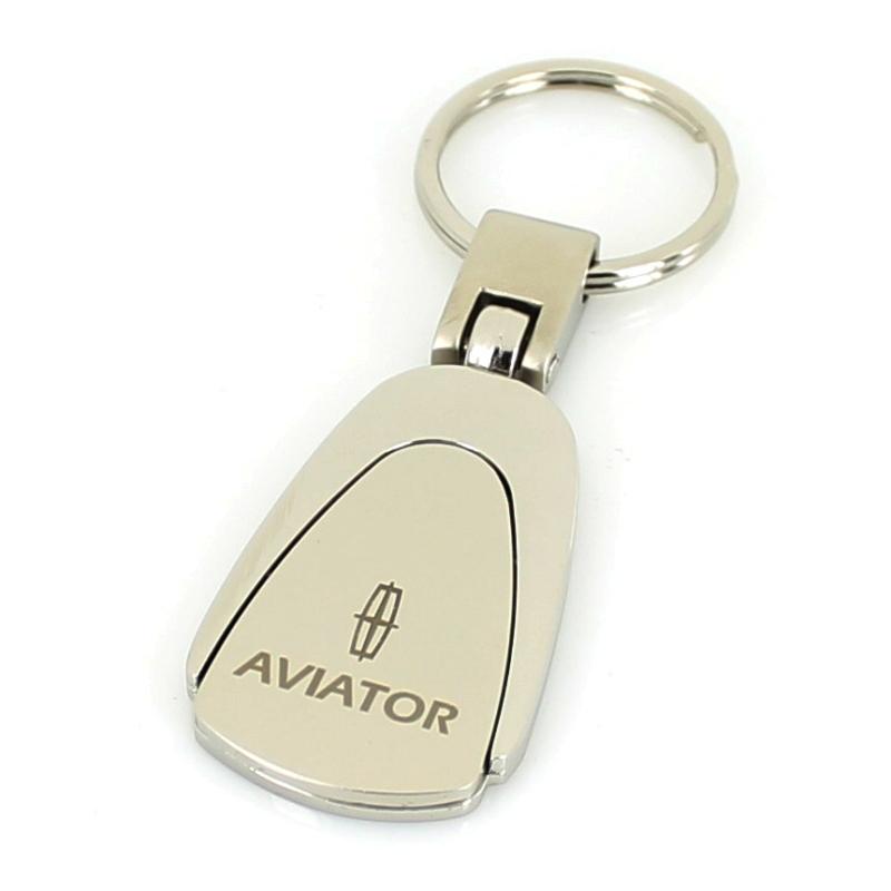 Lincoln aviator chrome tear drop keychain - new!
