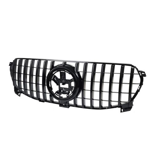 Abs gtr style front bumper hood grille for benz gle class w167 2020-2023 black