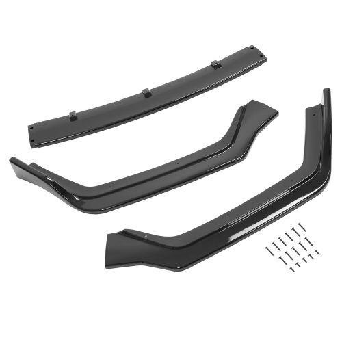 Fits Infiniti Q50 Sport 18-23 Gloss Black PP 3PC Front Bumper Lip Chin Splitter, US $41.00, image 2