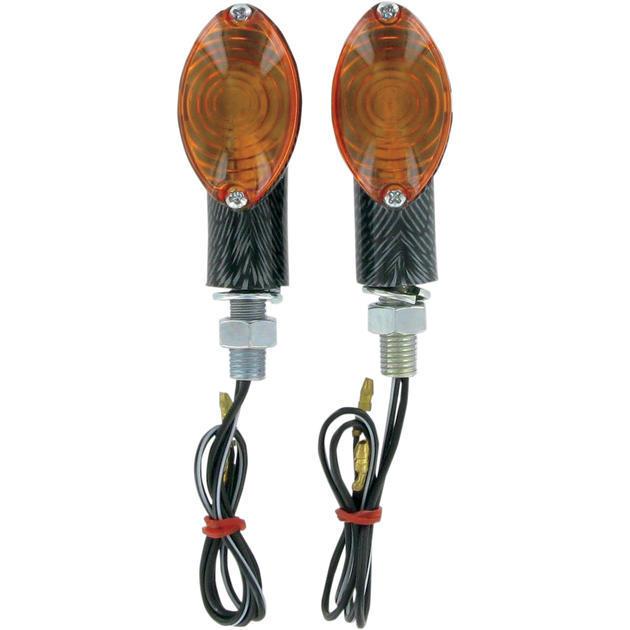K&s ultra mini-stalk marker light set single filament carbon amber