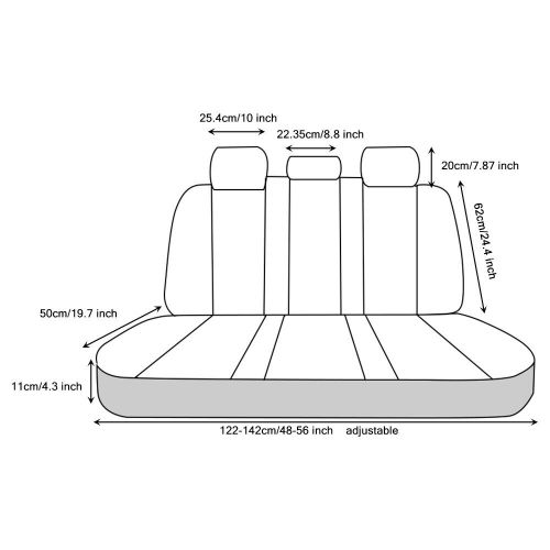 Car Seat Covers 5-Seats Front rear for Hummer PU Leather Cushion MH112 Wine, US $129.00, image 9