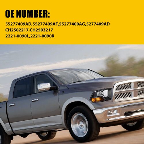 For 2009-2012 dodge ram black headlights amber corner pair headlamps left+right