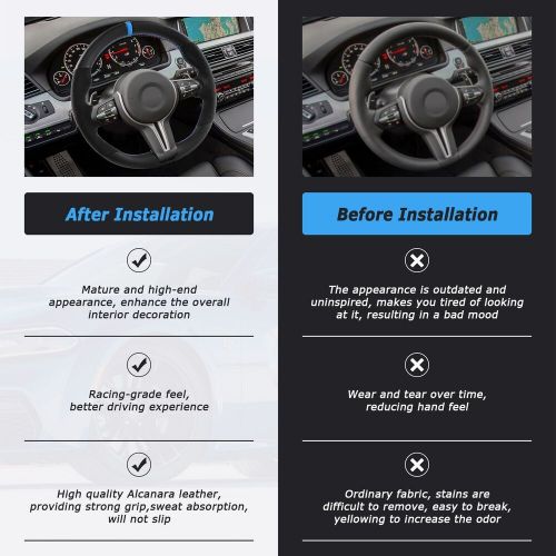 LOSCEHN Nappa Leather Steering Wheel For BMW M5 F10 F90 M6 F06 F12 F13 M8 F92, US $289.99, image 5