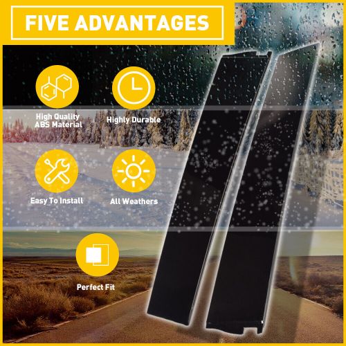 2pcs for 15-20 chevy suburban tahoe cadillac escalade pillar b door trim molding