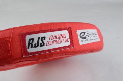 RJS RACING SFI 3.3 HELMET SUPPORT RED HORSESHOE ADULT NECK BRACE 11000504, US $37.99, image 2