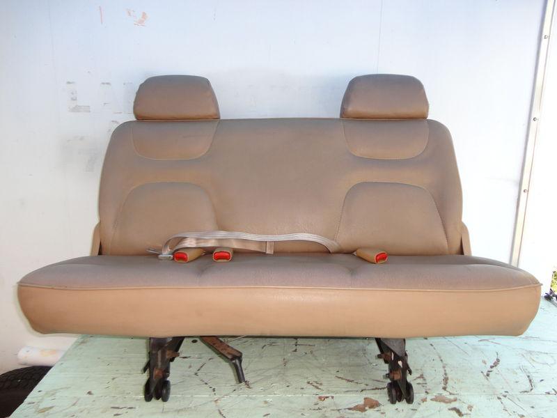 96-00 T&C Caravan Voyager 3rd Row Seat Rear Bench Leather w/Headrests Buckles d, US $180.00, image 1