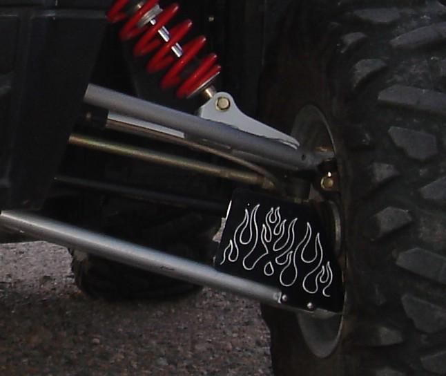 Buy POLARIS RANGER RZR S BILLET CV BOOT GUARDS ENGRAVED FLAMES MAX