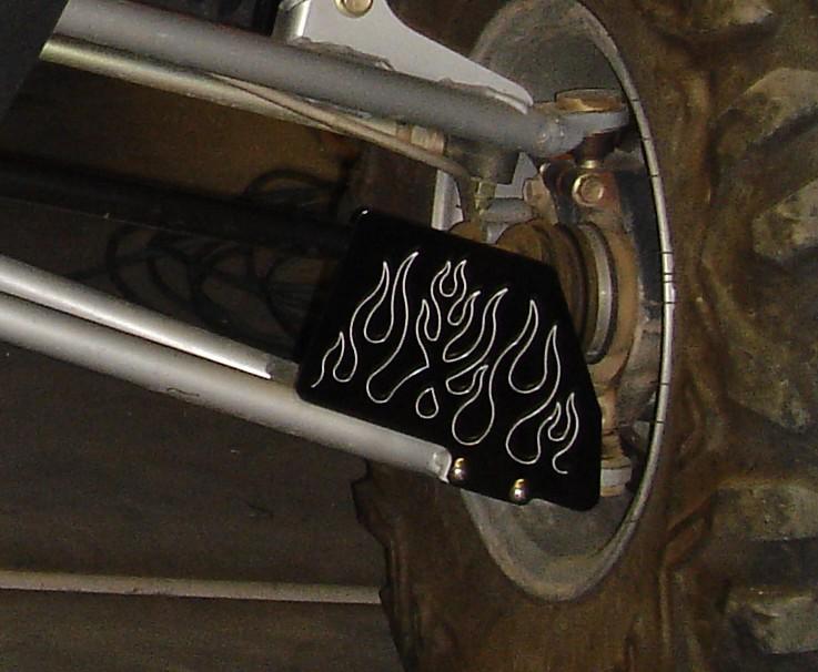 Buy POLARIS RANGER RZR S BILLET CV BOOT GUARDS ENGRAVED FLAMES MAX