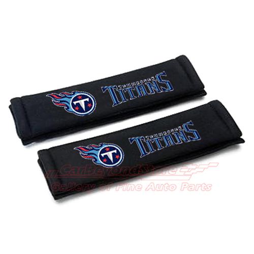 Nfl tennessee titans seat belt shoulder pads, pair, licensed + free gift