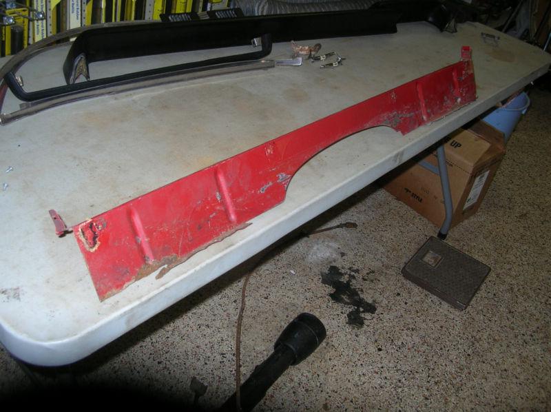 67 68 69 barracuda fastback cargo area floor rear mounting panel good condition