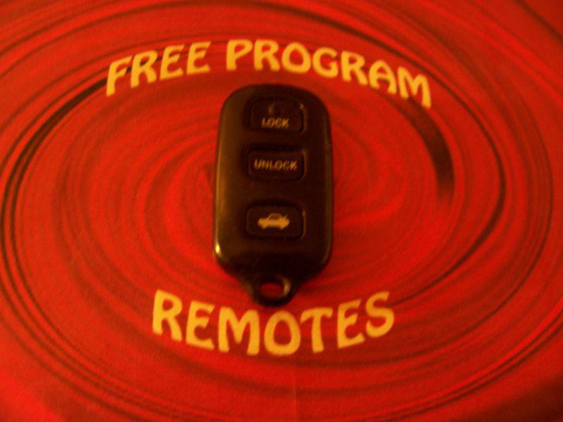 Keyless remote 00 01 02 03 toyota avalon fcc id: hyq12ban free program instruct.