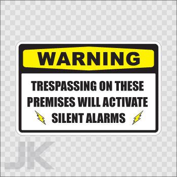 Decals sticker sign signs warning danger caution alarm system 0500 z4ls7