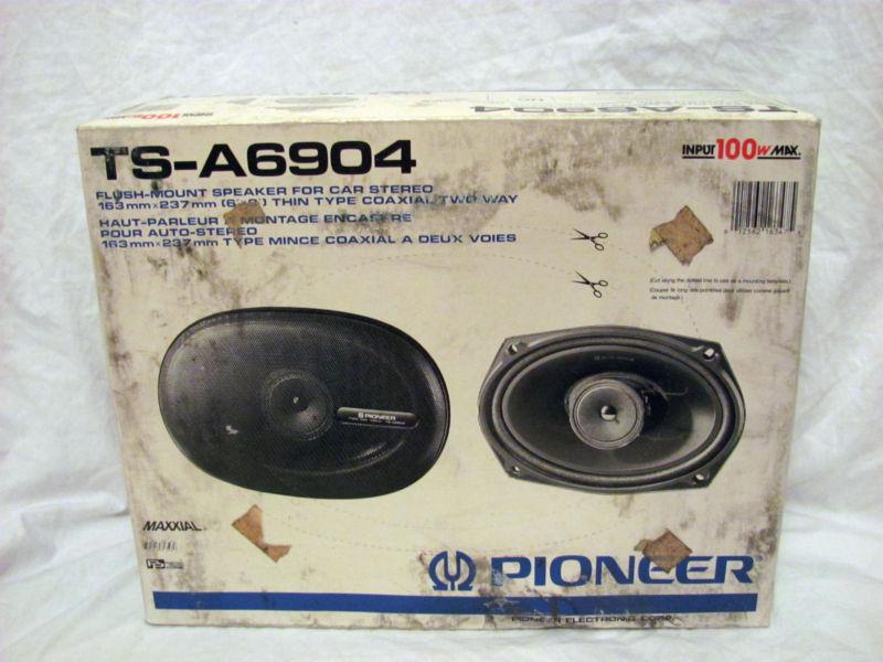 Pioneer ts-a6904 6" x 9" flush mount coaxial two way 100w speakers - never used