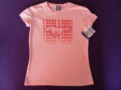Gals: i want a pony! jrs mustang babydoll pink medium closeout item! free ship!
