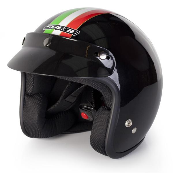 Spada open face twenty4 italia black large helmet