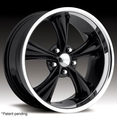 Boss motorsports style 338 wheels rims, 18x8 front+18x9.5 rear, 5x4.5 black