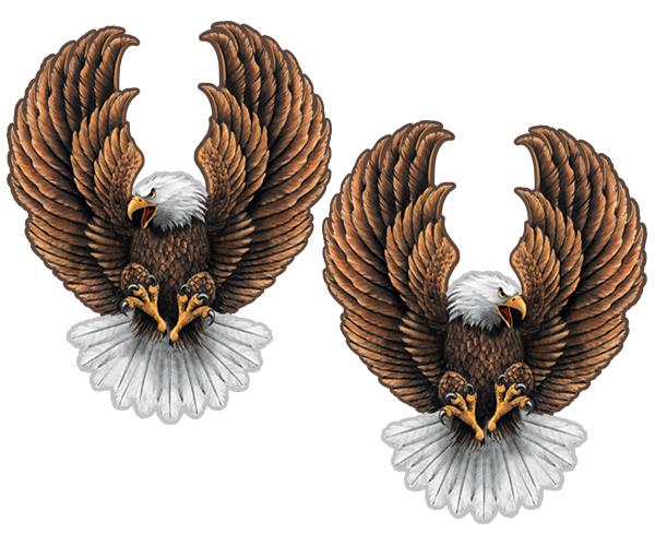 Eagle decal set 4"x3" american usa biker motorcycle helmet vinyl sticker zu1