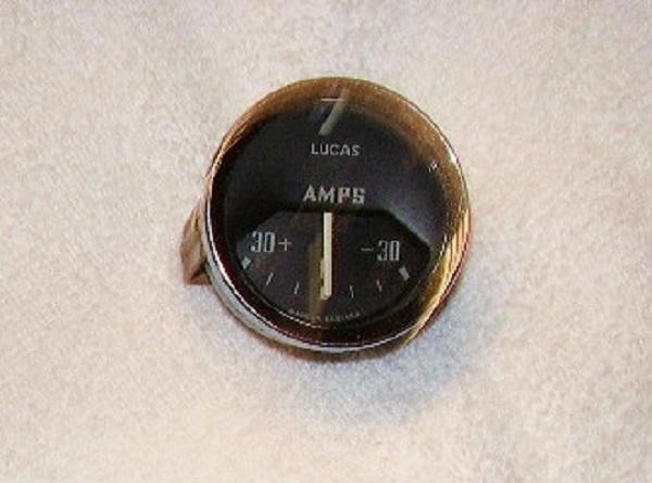 Lucas ammeter 36313, triumph tr4, tr4a, 1964-67, reads 30-0-30