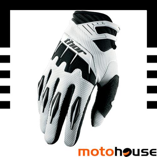 Thor youth 2014 spectrum gloves mx offroad dirt motocross white black 