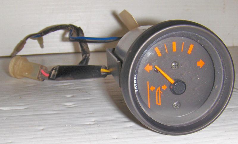 Used yamaha o/b trim gauge round with black & orange 12v 3 sender wires 4 prongs