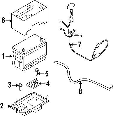 Kia 3711024001u genuine oem factory original battery