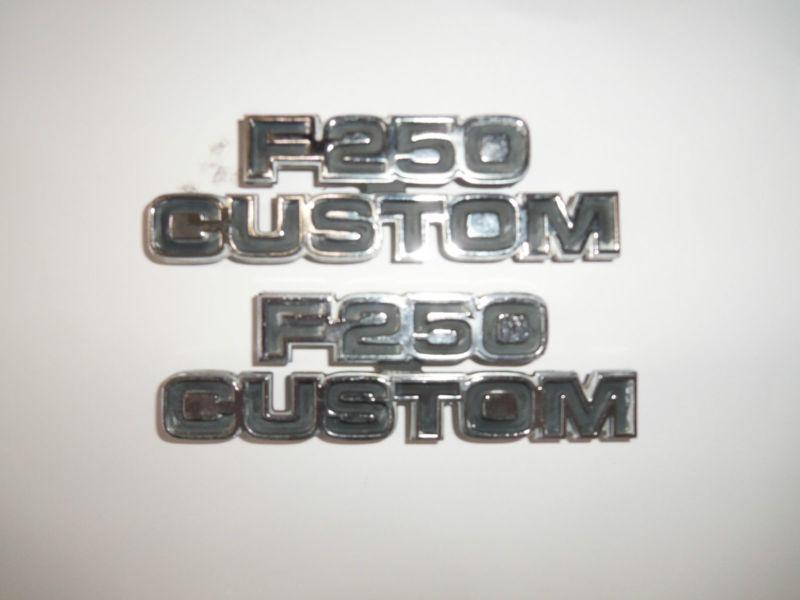 Buy 7779 Ford truck F250 Custom side cowling emblems in Tipp City