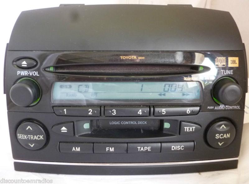 04-09 toyota sienna jbl radio cd cassette player 16840 86120-ae020 *