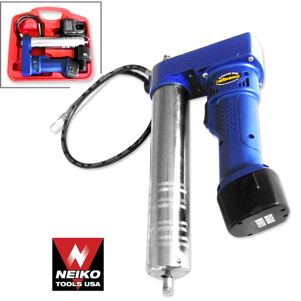12 volt cordless automatic grease gun kit rechargeable cord less 12v neiko tools