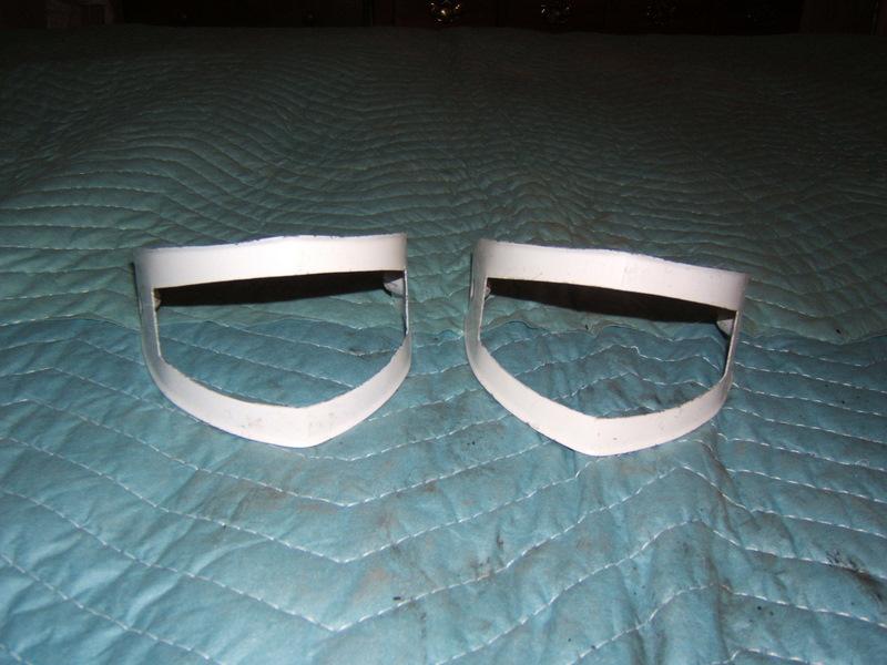 1953-1954 ford truck parking light frames nos painted cream