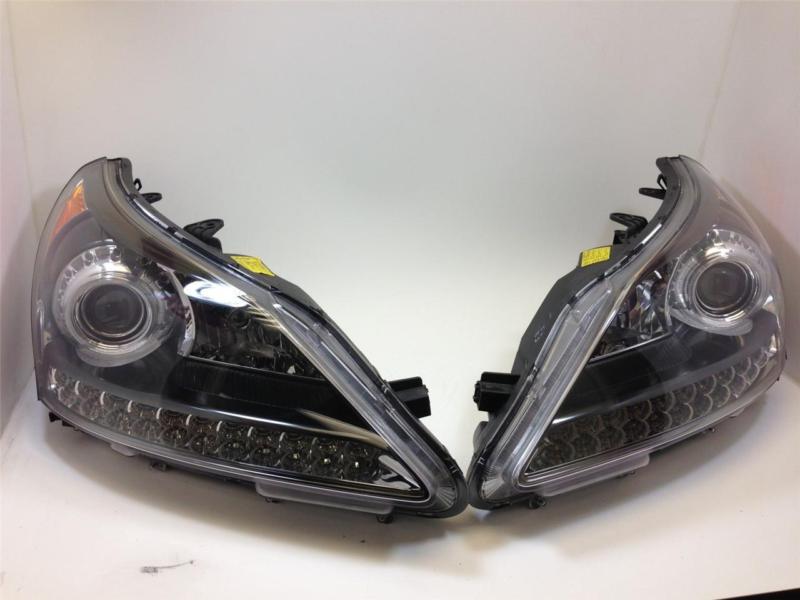 Hyundai equus 11 12 13 used oem xenon hid led headlights pair driver & passenger