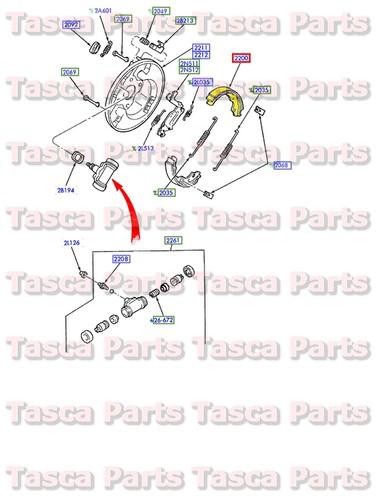 Brand new oem rear disc shoe & lining kit 1997-2003 ford escort # 1u2z-2v200-ha