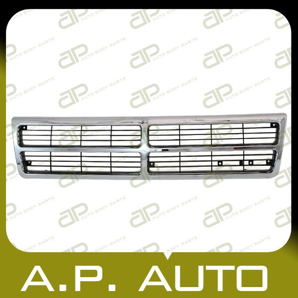 New grille grill assembly 91-95 dodge caravan chrome frame black insert