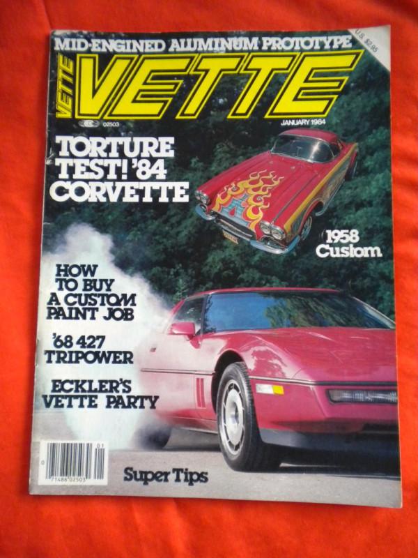 January 1984 vette magazine corvette enthusiast vintage volume 8 number 1