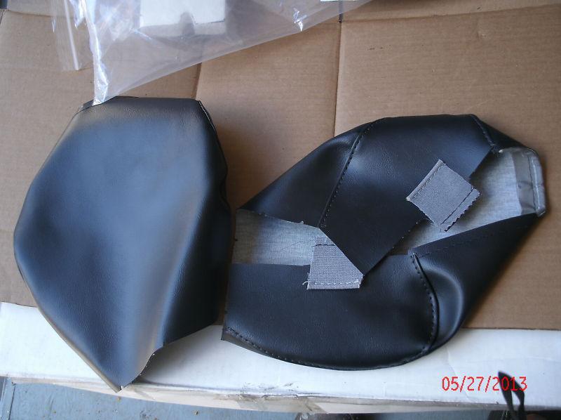 1984 - 1993 corvette c-4 black headrest covers factory style chevy