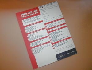 Nos ford pre-delivery inspection form 68 mustang fastback cabriolet sprint gt/cs