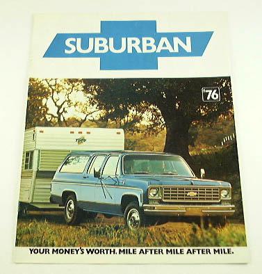 1976 76 chevrolet chevy suburban truck brochure c10 k20