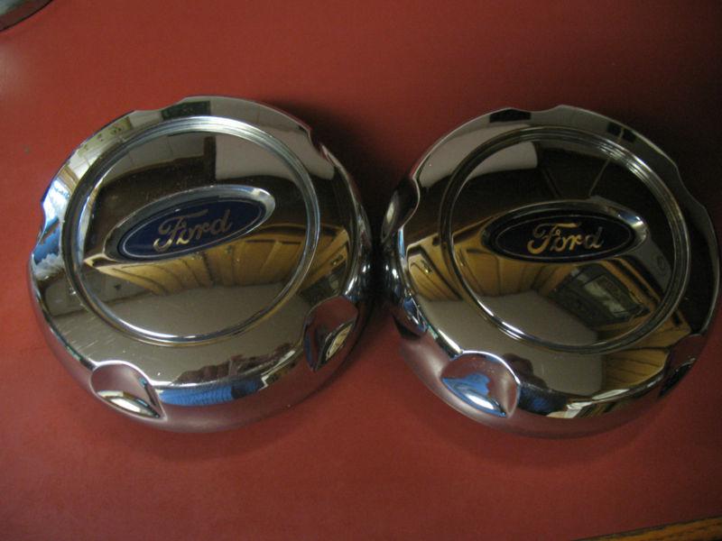 (2) 2002-2003-2004-2005 ford explorer chrome center caps  4l24-1a096-ca   nice!!