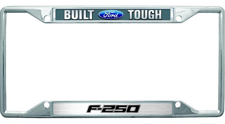 New built ford tough f-250 new logo license plate frame