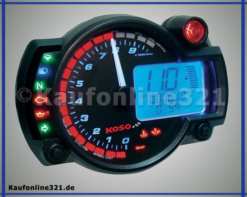 Tachometer rx2n+ koso 10t rev/min gp style cockpit rx2n plus tachometer
