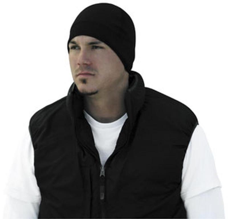Zan cold weather helmet liner with neoprene ear cover micro-fleece,black,osfm