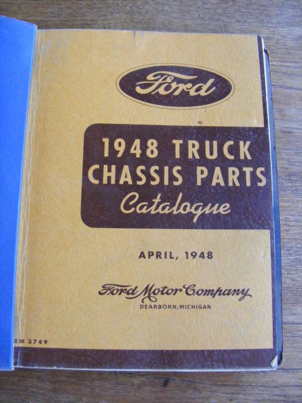 Find Ford 1948 Truck Chassis Parts Catalogue Catalog Original in Ruds