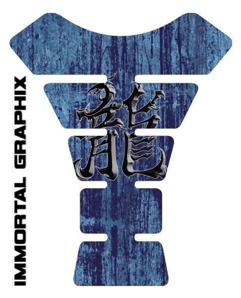 Yamaha yzf yzf-r1 yzf-r6 fz1 fz8 fz6r yzf600r dragon kanji  tank pad protector