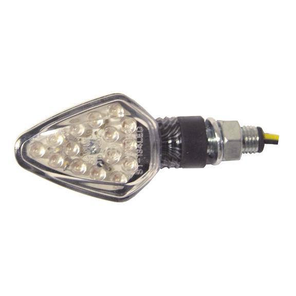 Motorcycle diamond amber led turn signal blinker carbon body clear lens pair