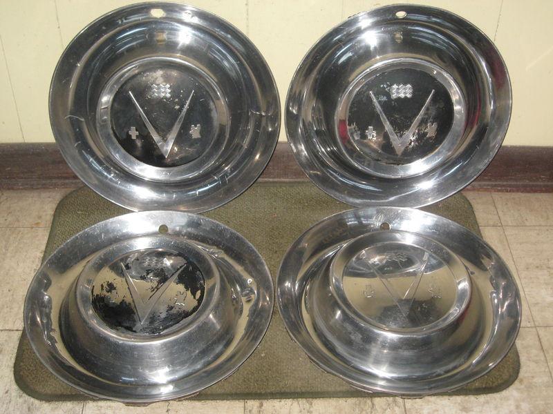 1953 buick 15" hub caps set of 4 wheel covers 