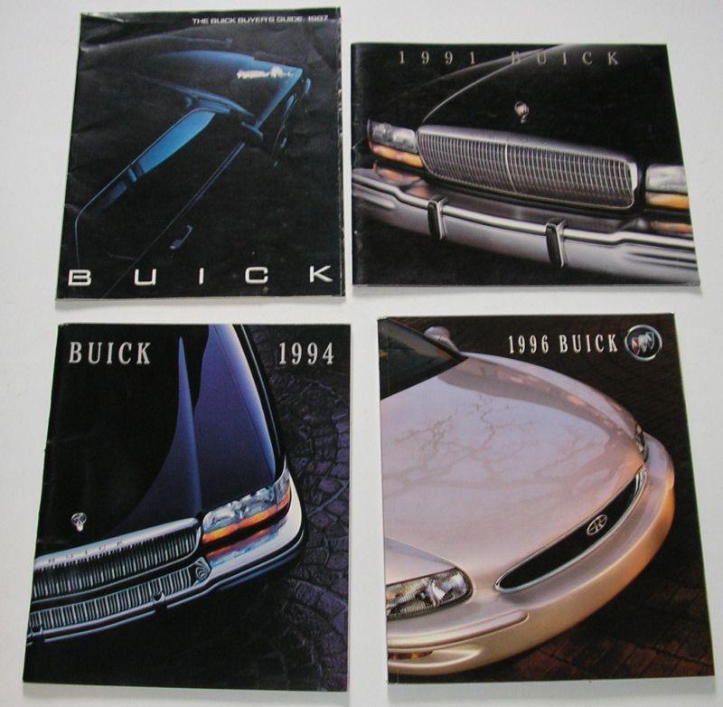 Find Lot of 4 Buick New Car Brochures 1987 Grand National, 1991 1994