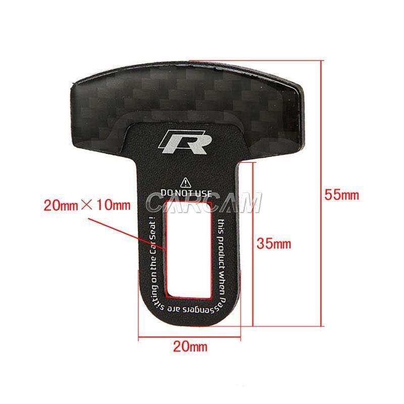 2PCS UNIVERSAL REAL CARBON FIBER CAR SAFTY SEAT BELT STOPPER ALARM CANCELLER NEW, US $11.95, image 3